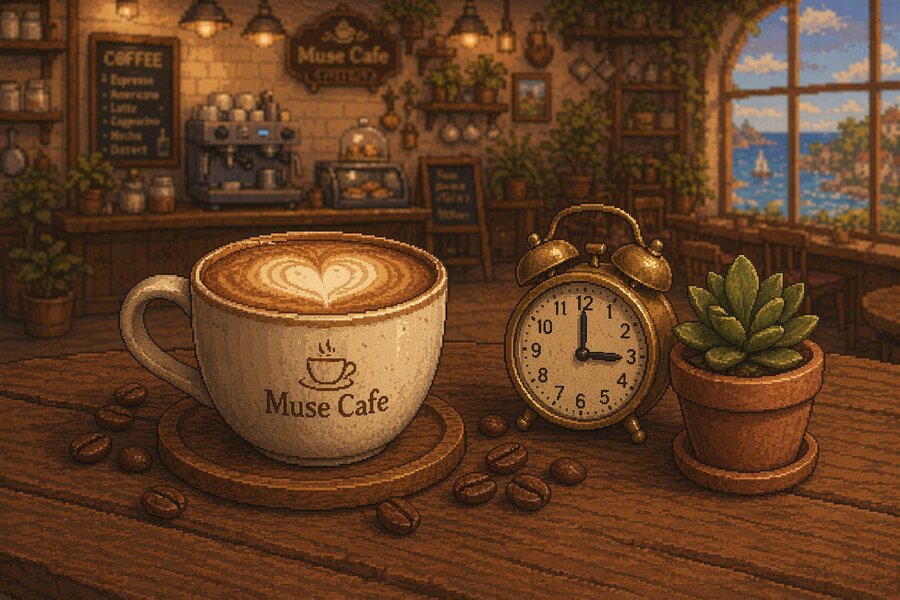 Cozy café still life